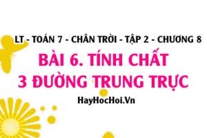 Tính chất 3 đường trung trực của tam giác? Toán 7 chân trời tập 2 chương 8 bài 6